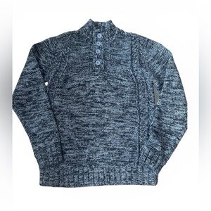 ROOTS cosy unisex grey chambray sweater size S men